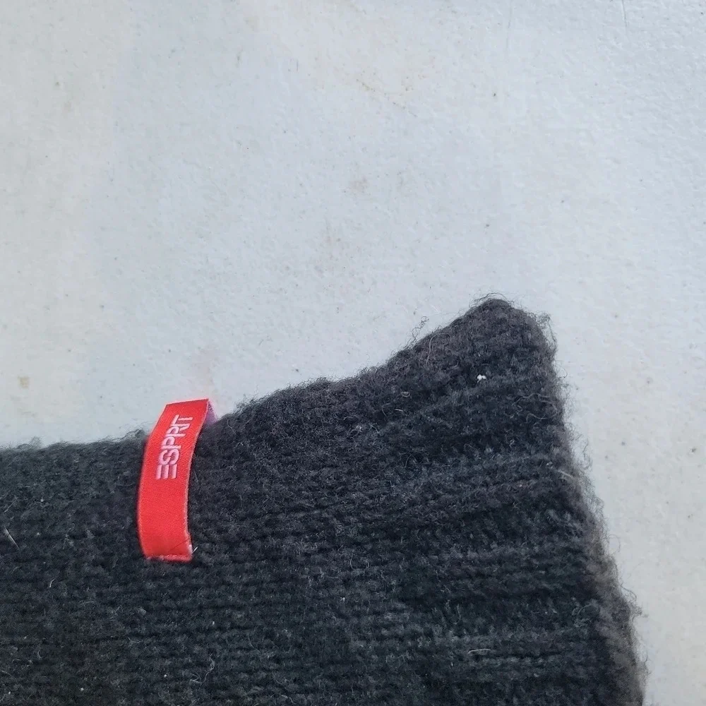SPRIT Knit Scarf Black Warm Soft Unisex Mens Womens Acrylic 82